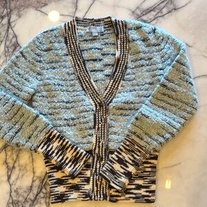 Women's Blue and Black Sweater